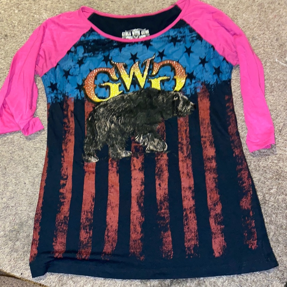 Girls with Guns Baseball Style Shirt